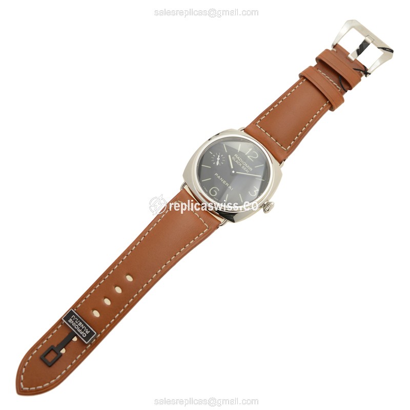 Panerai PAM00183 RADIOMIR - Manual - Stainless Steel - Black Dial - Brown Cowhide - Buckle - View 2