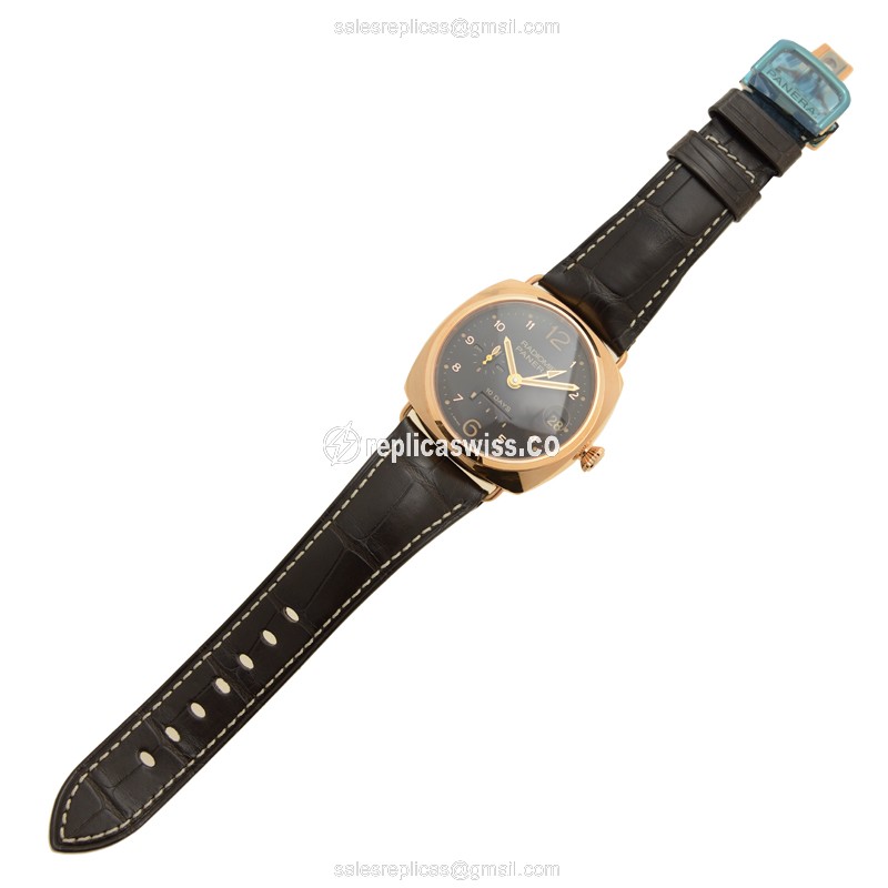 Panerai Radiomir Replica - Automatic - Rose Gold - Brown Dial - View 2