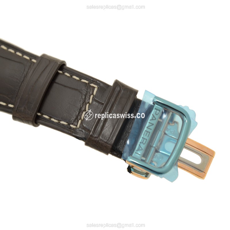 Panerai Radiomir Replica - Automatic - Rose Gold - Brown Dial - View 4