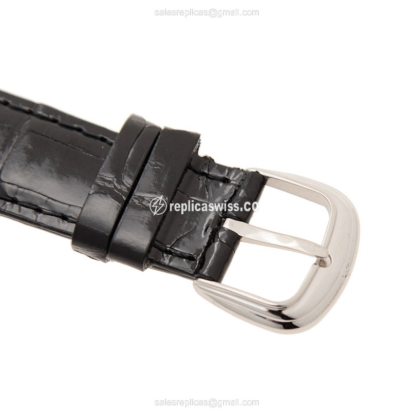 Franck Muller 7880 B S6 SQT GENEVE Manual - 18kt White Gold Skull Dial - Black Alligator Buckle - View 4