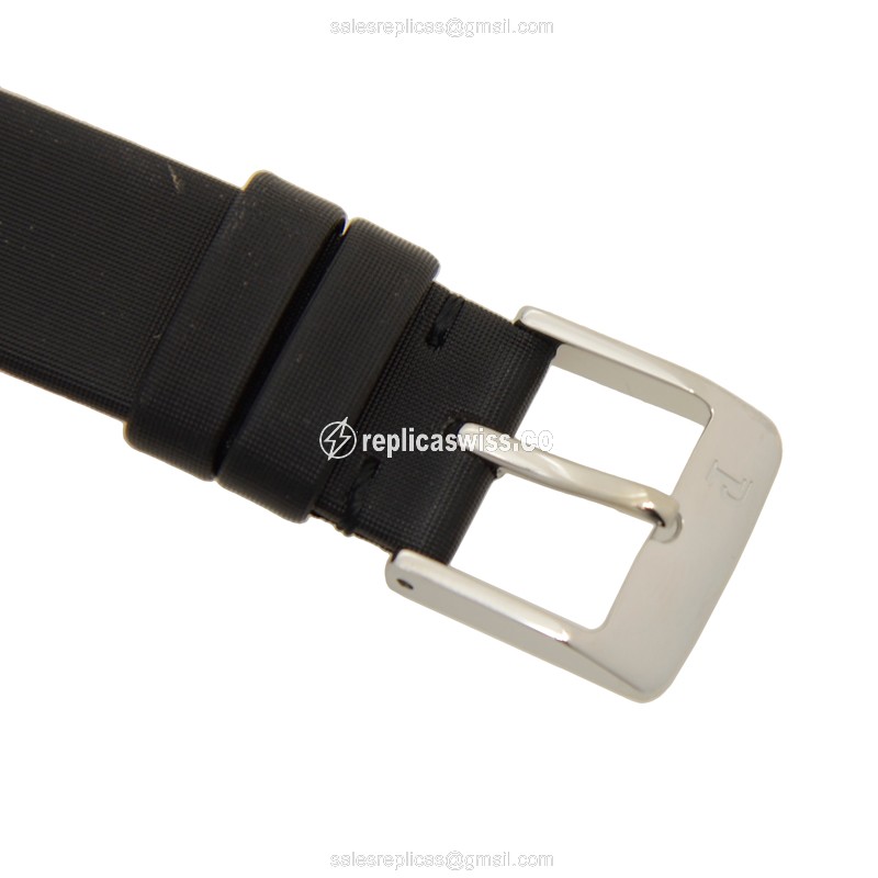 Piaget POSSESSION Replica - Quartz - 18kt White Gold - Diamond - Silver Dial - Silk Black Buckle - View 4