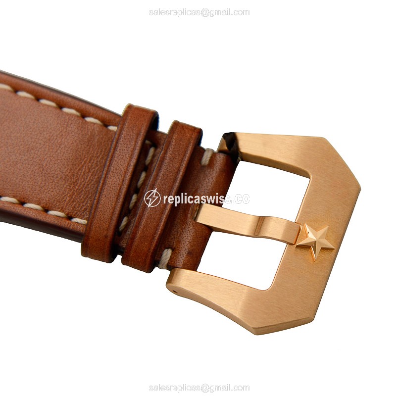 Zenith PILOTS Manual Wind 18kt Gold - Black Dial, Brown Cowhide Strap - View 4