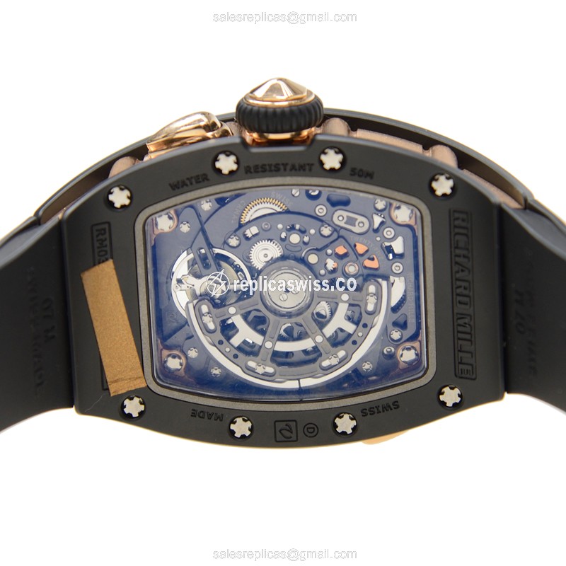 Richard Mille RM037 - Automatic - Ceramic Case - Black Dial - Rubber Strap - View 3