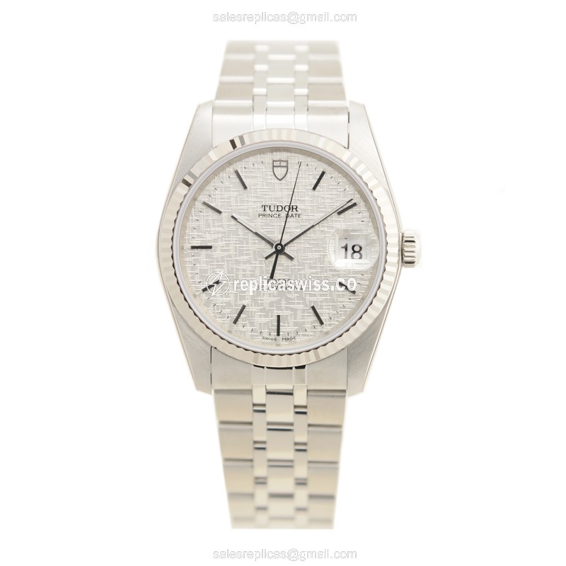 Tudor Prince Date Replica - Automatic - White Gold & Steel - View 2