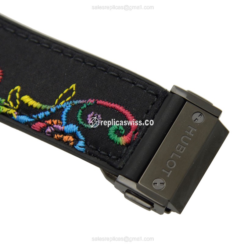 Hublot BIG BANG Replica - Automatic - Ceramic Case - Black Dial - Black Strap - View 4