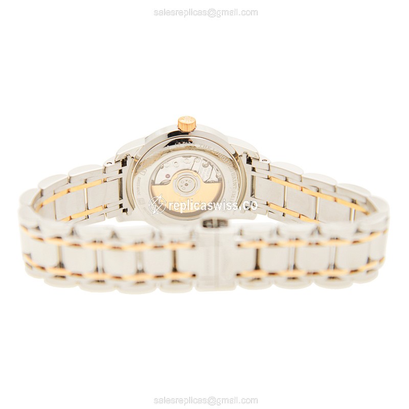 Longines Saint Imier Replica - 18kt Rose - Automatic - Diamond Case - Silver Dial - View 4