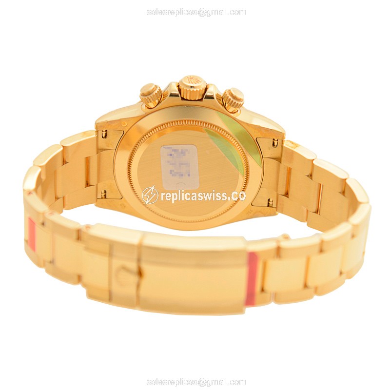 Rolex Daytona Replica - Automatic - 18kt Gold & Steel - White Dial, Gold Clasp - View 4
