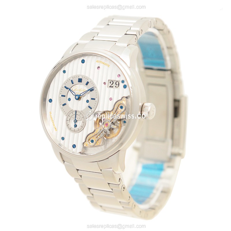 Glashutte 1-91-02-02-02-70 PANO Automatic Steel Silver Dial Clasp Silver Strap - View 3