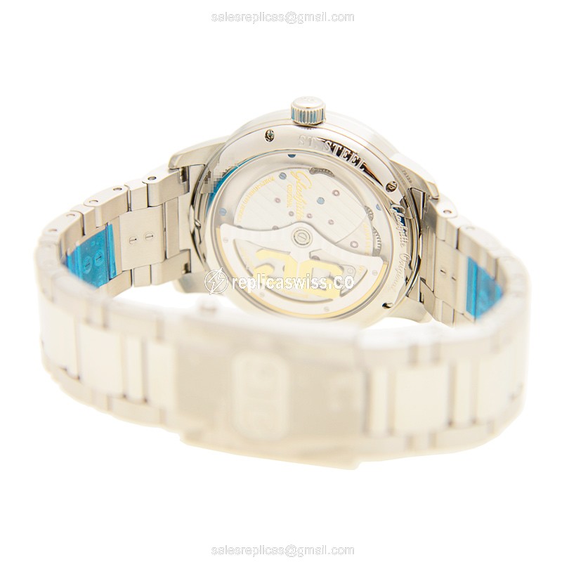 Glashutte 1-91-02-02-02-70 PANO Automatic Steel Silver Dial Clasp Silver Strap - View 4
