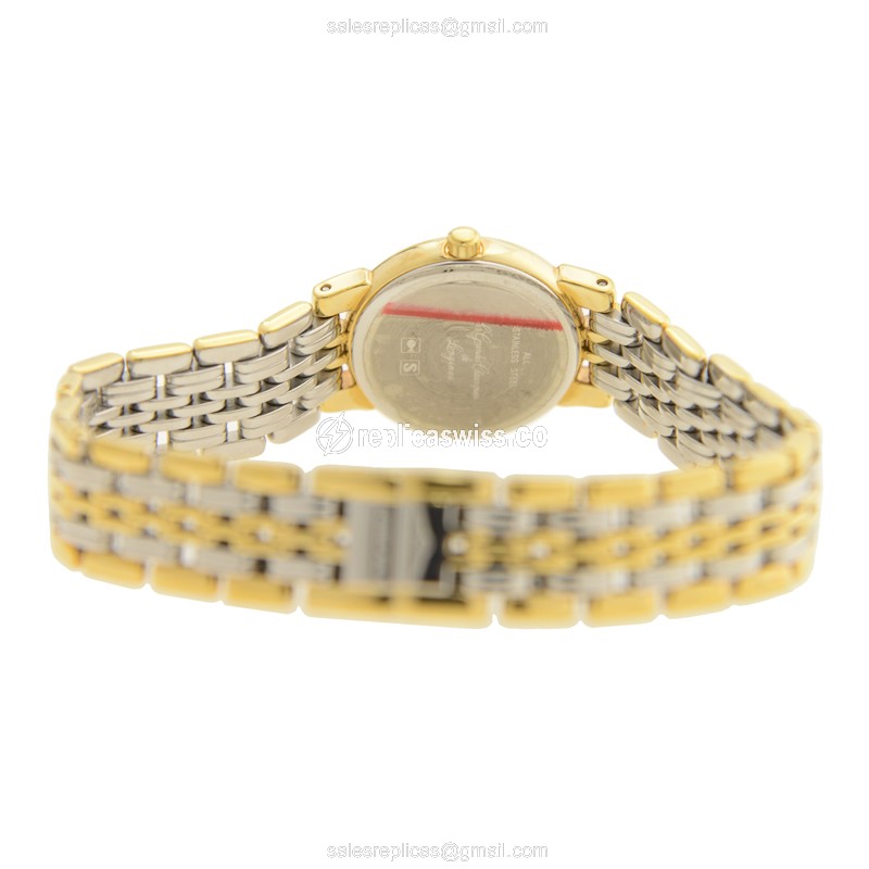Longines L5.132.3.22.4 Replica - Quartz - Steel Case - White Dial - Gold Strap - View 4