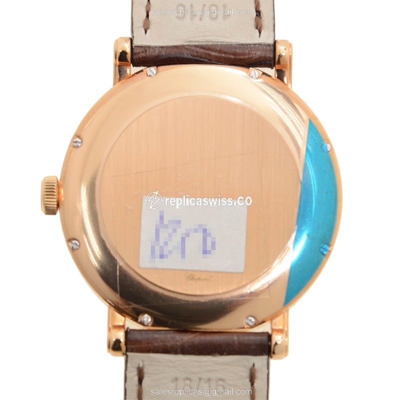 Chopard Classic 163154-5201 - Manual - 18kt Rose Gold - White Dial - Brown Alligator Buckle - View 3