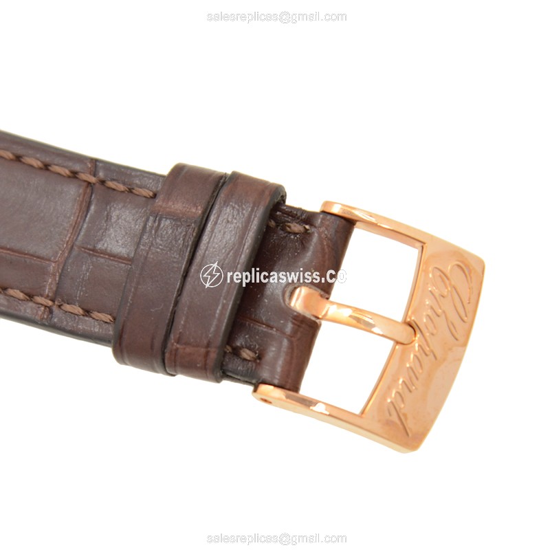Chopard Classic 163154-5201 - Manual - 18kt Rose Gold - White Dial - Brown Alligator Buckle - View 4
