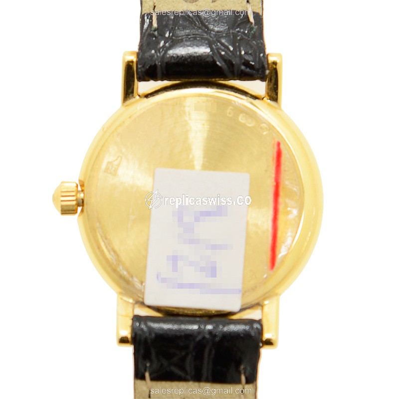Longines Presence Replica - Quartz - Gold-Plated - White Dial, Leather Strap - View 3