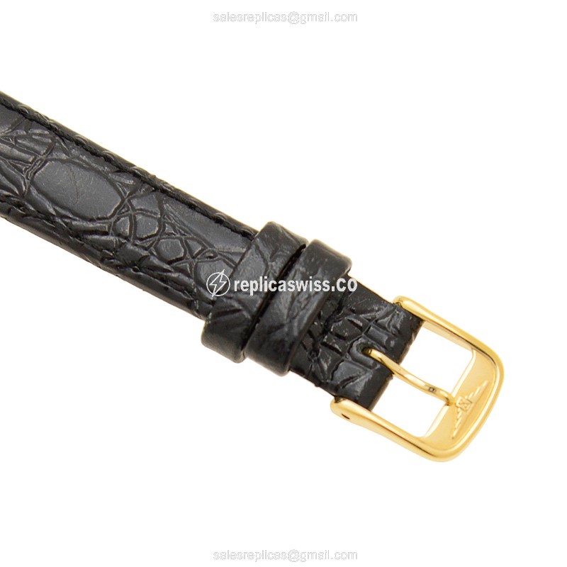 Longines Presence Replica - Quartz - Gold-Plated - White Dial, Leather Strap - View 4