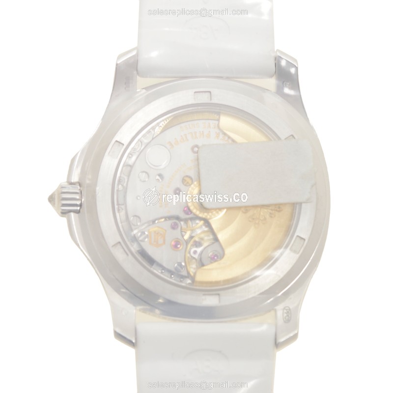 Patek Philippe 5069G-011 Replica - Automatic - 18kt White Gold - Diamond Bezel - White Dial - View 3