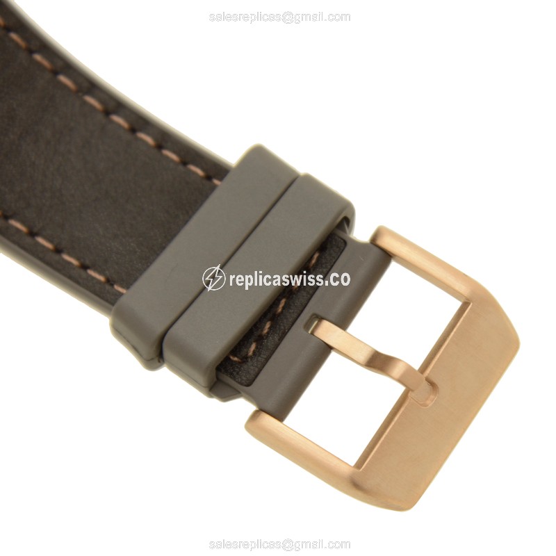 Franck Muller V 45 SC DT Vanguard Auto 18kt Rose Gold Brown Dial Leather Strap Buckle - View 4
