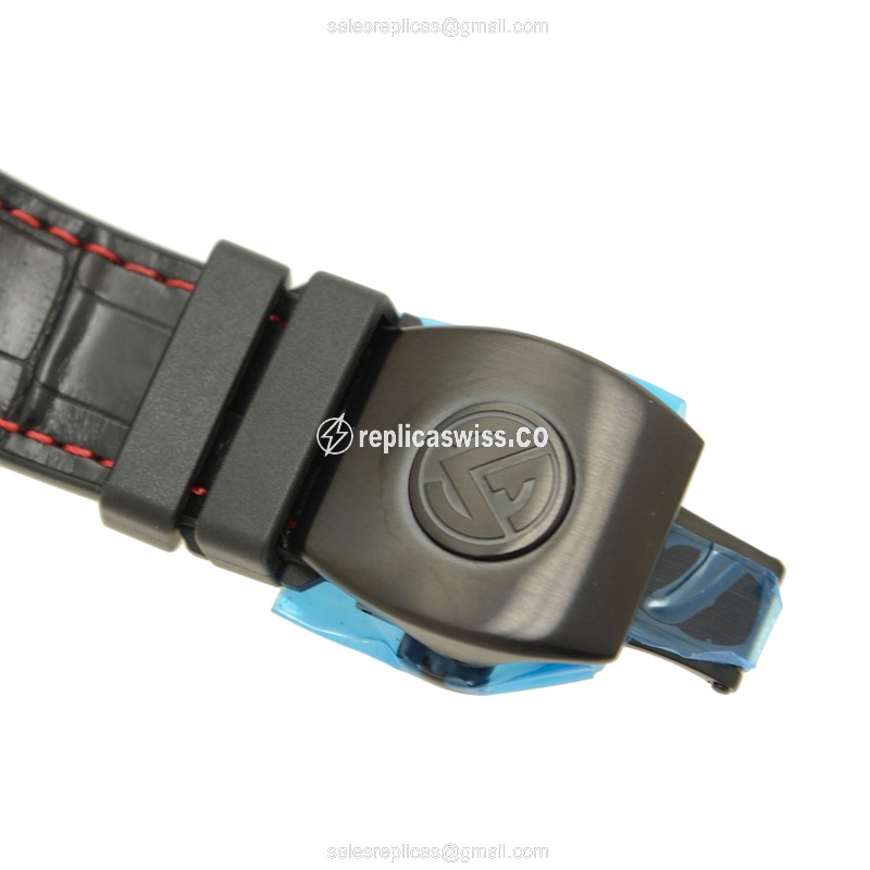 Franck Muller V45 SC DT TT NR Red Vanguard Auto Steel Case Black Dial Rubber Strap - View 4