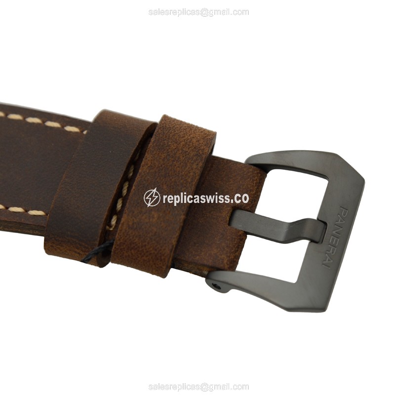 Panerai Luminor Replica - Manual Wind - Titanium - Black Dial - View 4