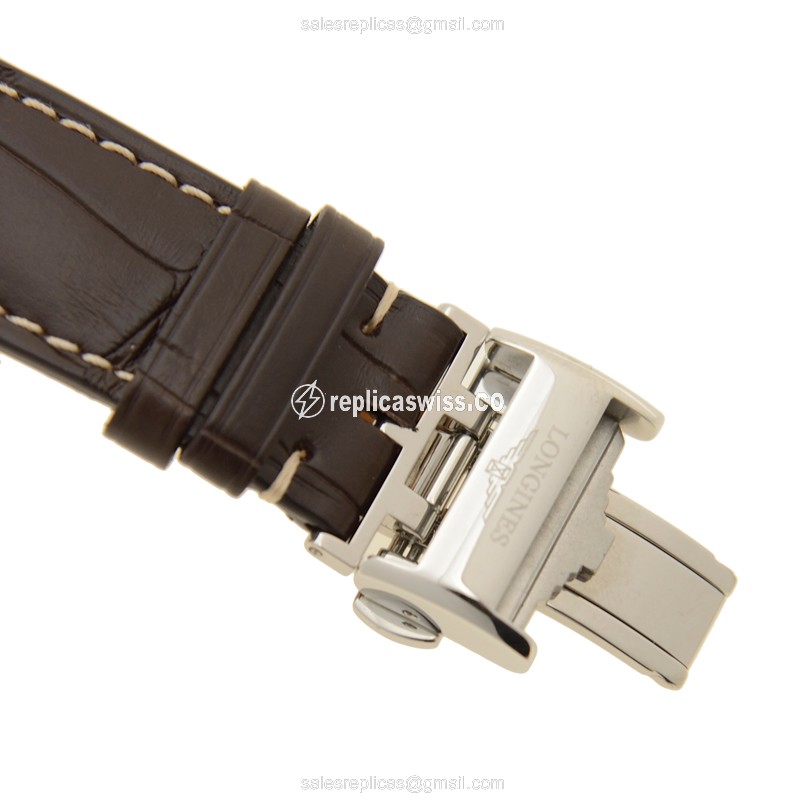Rolex L2.799.4.76.3 Replica | Automatic | Stainless Steel | Silver Dial | Alligator Strap - View 4