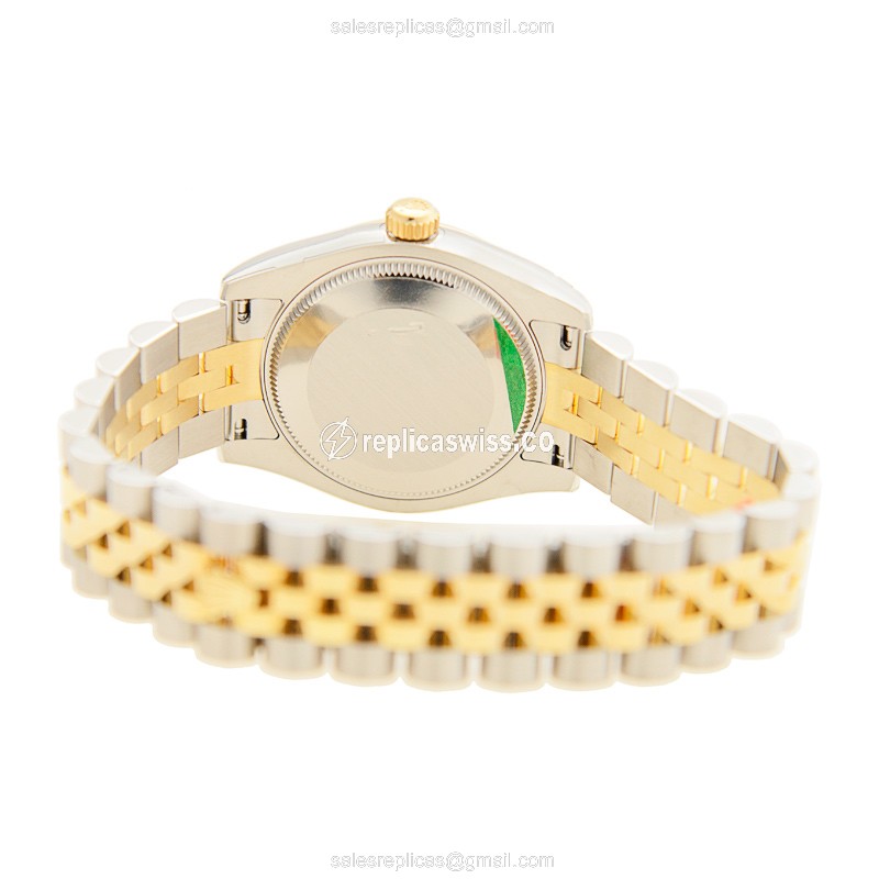 Rolex Datejust Replica - Automatic - 18kt Gold & Steel - Silver Dial - View 4