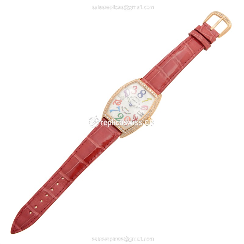Franck Muller 7851 CH COL DRM D (5N) CRAZY HOURS Automatic 18kt Rose Gold & Diamonds - View 2
