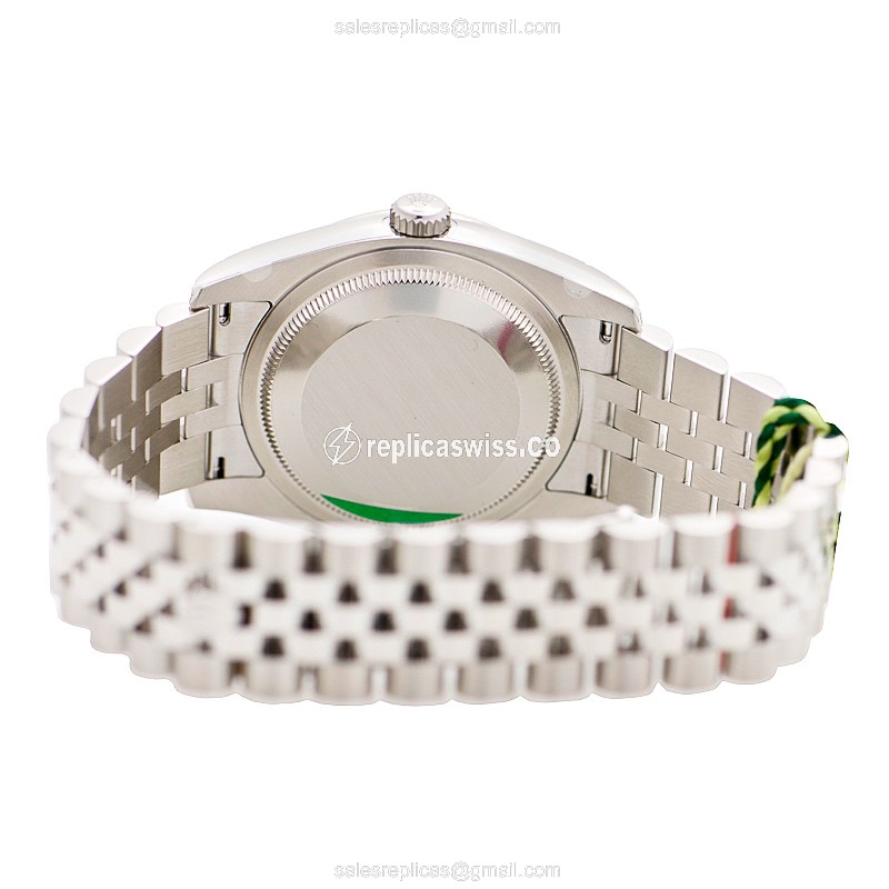 Rolex Datejust Replica - Automatic - Steel & Diamond - Black - Silver - Clasp - View 4
