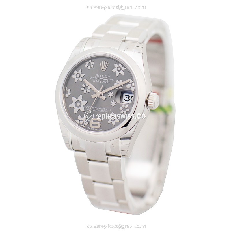 Rolex Lady Datejust Replica - Automatic | Stainless Steel | Black Dial | Silver Clasp - View 3