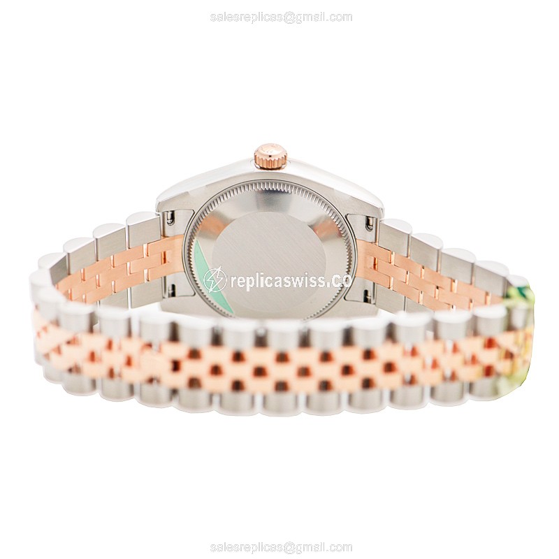 Rolex Lady Datejust 178271NRWTVIDIA - Automatic - 18kt Rose & Steel - Silver Dial - Steel Strap - View 4