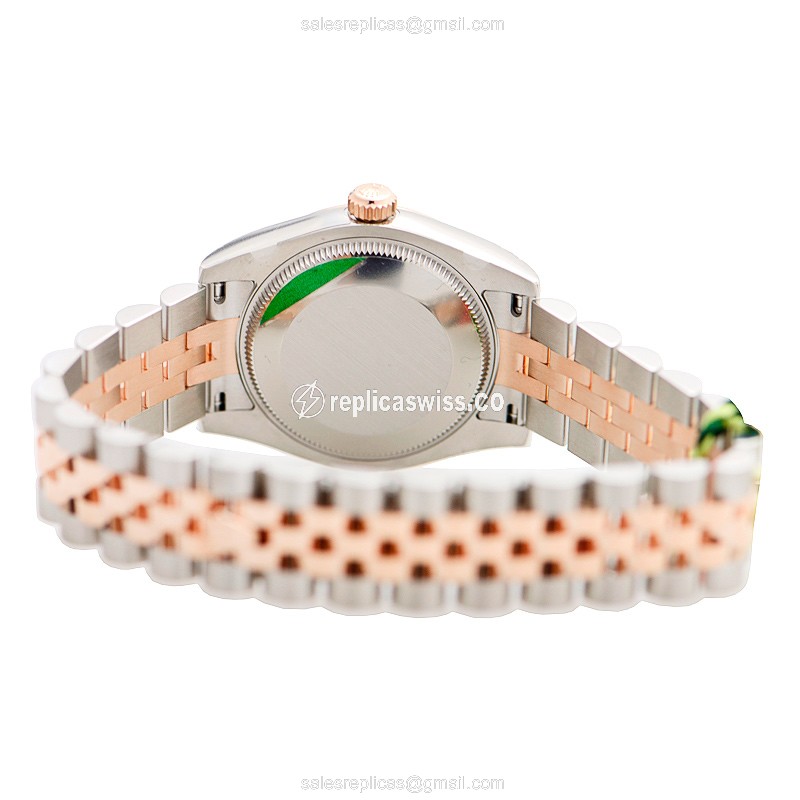 Rolex Datejust Lady Replica - Automatic - Rose Gold - Steel - Purple Dial - View 4