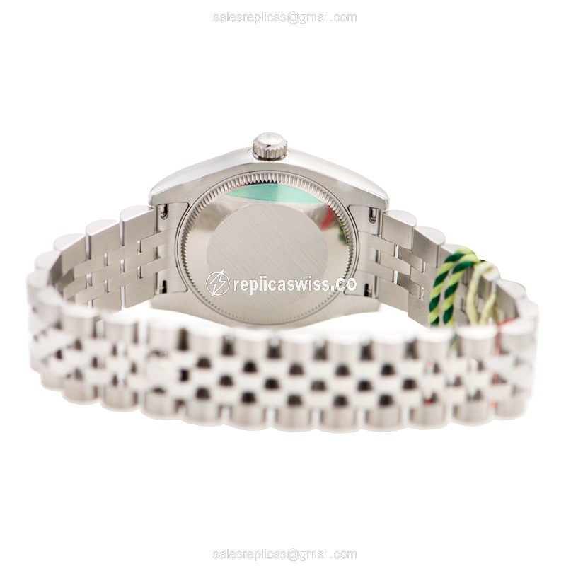 Rolex Datejust Lady Replica - Automatic - Steel Case, Gray Dial, Silver Clasp & Strap - View 4