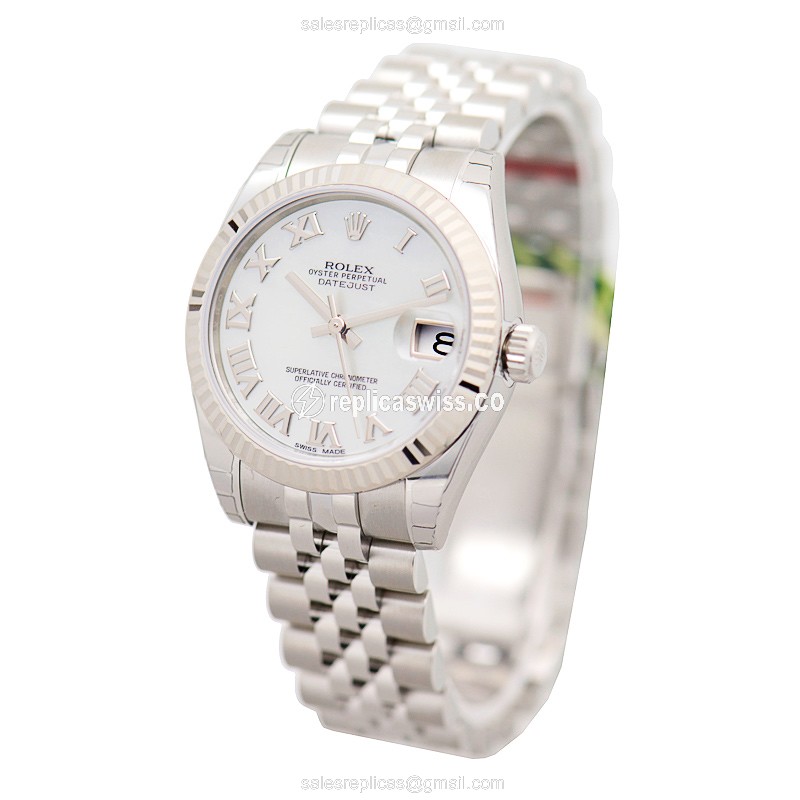 Rolex Lady Datejust Replica - Automatic - Steel Case - Silver Dial - View 3