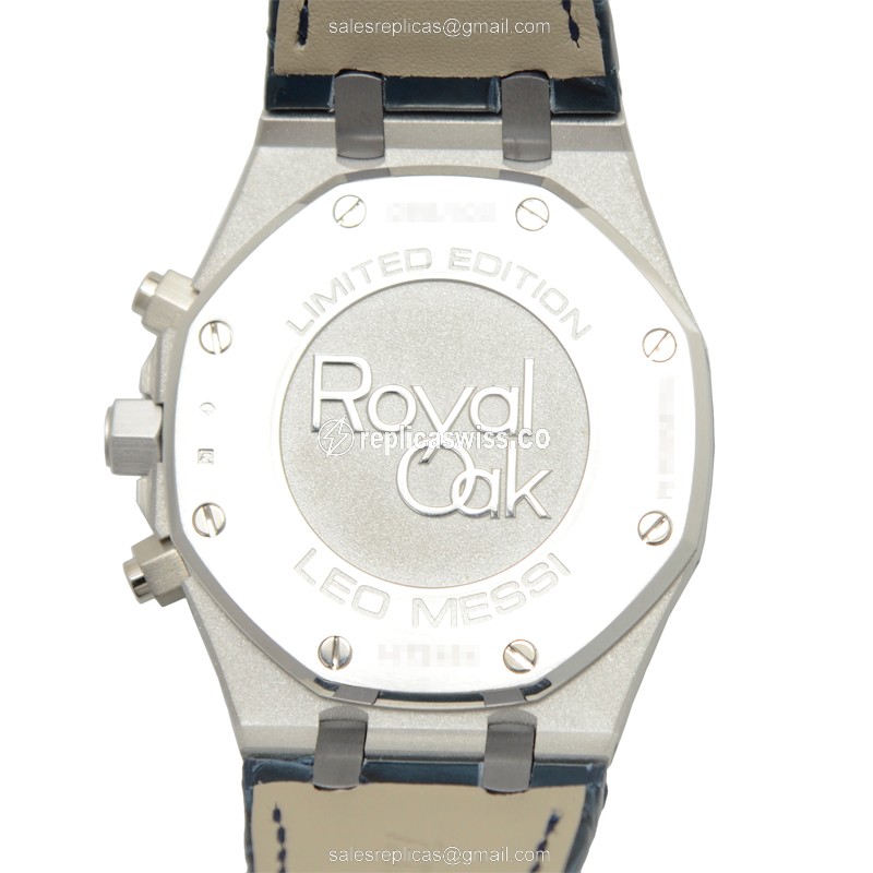 Audemars Piguet Royal Oak 26325PL.OO.D310CR.01 - Automatic - 950 Platinum - Blue Dial - Alligator Blue Strap - View 3