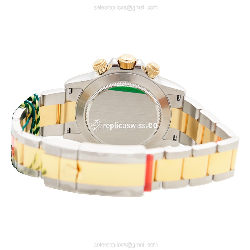 Rolex Daytona Replica - Automatic - 18kt Gold & Steel - Black - Gold Clasp - View 4