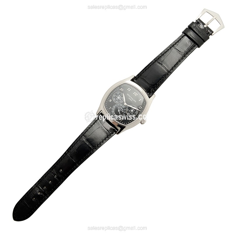 Patek Philippe 5940G-010 Complication Replica - Automatic - Gold - Blue Dial - Leather Strap - View 2