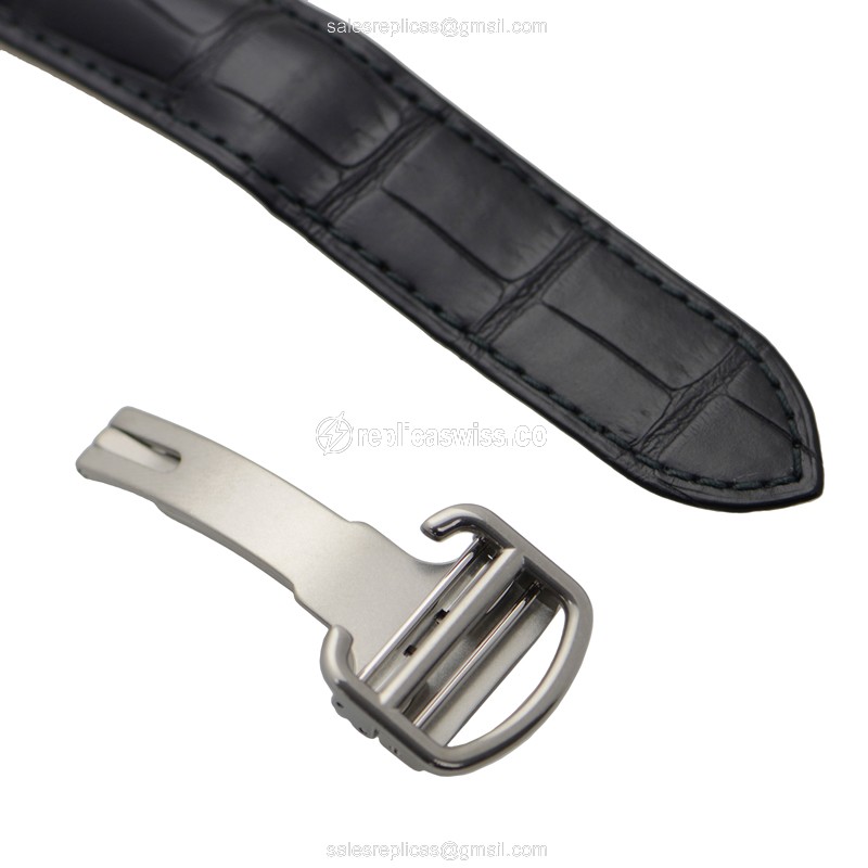 Cartier WSNM0006 Drive De Cartier - Automatic - Black Dial - Steel Case - Alligator Black Strap - View 4
