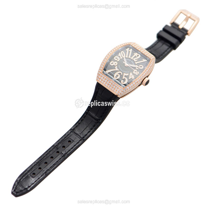Franck Muller V 32 SC AT FO D (5N.NR) VANGUARD Automatic 18kt Rose Gold & Diamonds - View 2