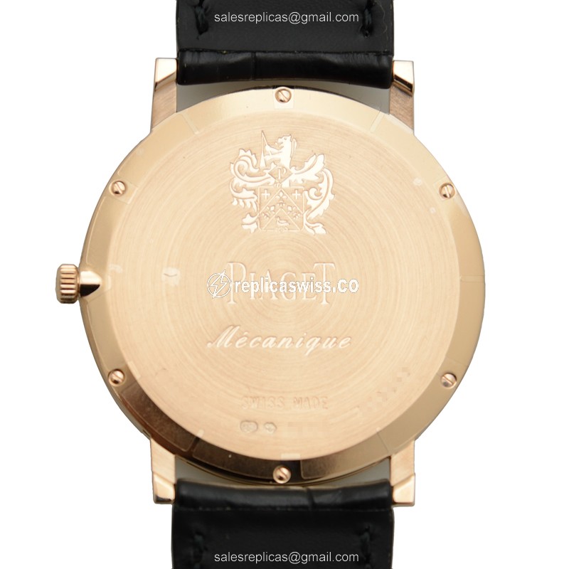 Piaget ALTIPLANO Replica - Manual - 18kt Rose Gold - Diamonds - Gray Dial - View 3