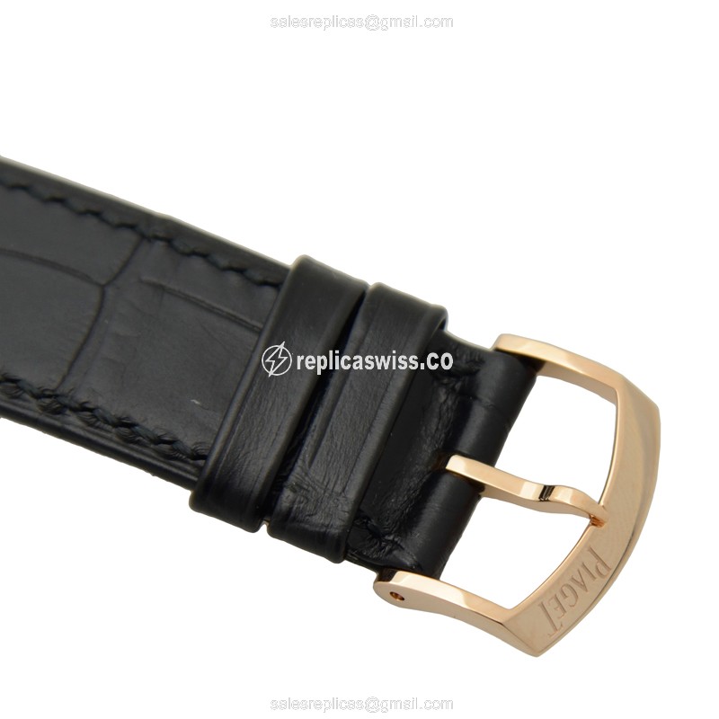 Piaget ALTIPLANO Replica - Manual - 18kt Rose Gold - Diamonds - Gray Dial - View 4