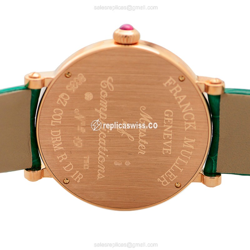 Franck Muller Replica COLOR DREAMS - Quartz - White Dial - 18kt Rose Gold - Diamonds - View 3