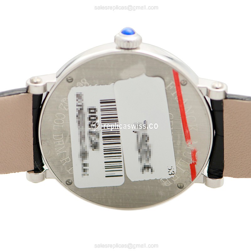 Franck Muller 8035 QZ COL DRM R D 1R AC Quartz - White Dial - Diamond Case - Black Alligator Buckle - View 3