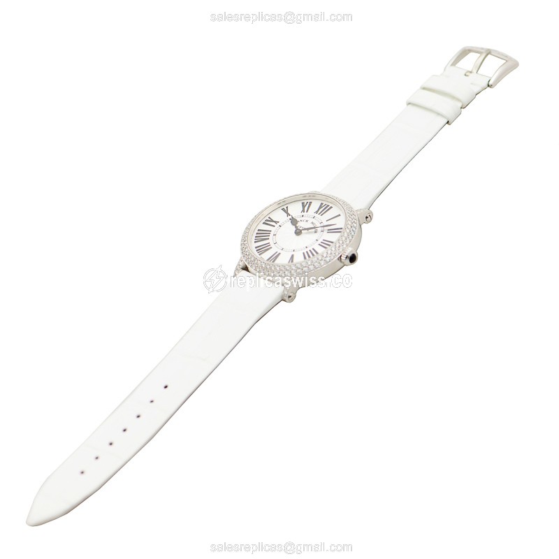 Franck Muller Salsa Replica Watch - Quartz - White Alligator - View 2