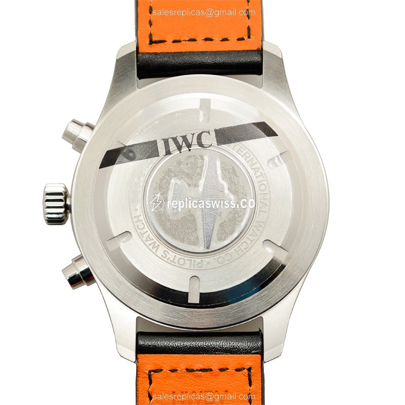 IWC PILOTS Replica - Automatic - Stainless Steel - Black Dial - Black Cowhide - Buckle Clasp - View 3