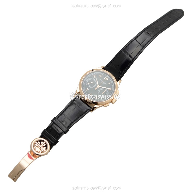 Patek 5170R Replica - Manual Wind - Rose Gold - Black Dial - View 2