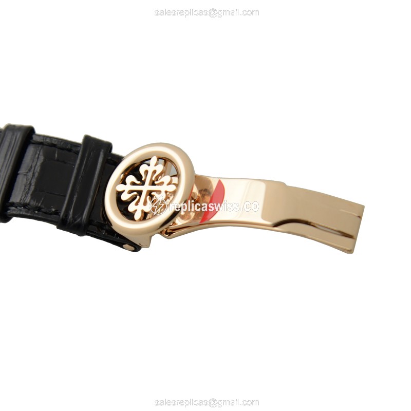 Patek 5170R Replica - Manual Wind - Rose Gold - Black Dial - View 4