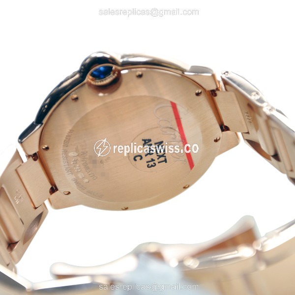 Cartier Ballon Bleu Watch Replica - Automatic - Gold - White - View 3
