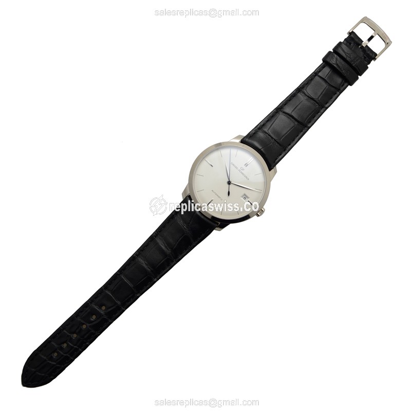 Girard Perregaux 1966 Replica - Automatic - 18kt Gold - White Dial - Black Alligator - View 2