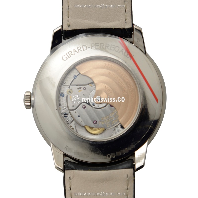Girard Perregaux 1966 Replica - Automatic - 18kt Gold - White Dial - Black Alligator - View 3