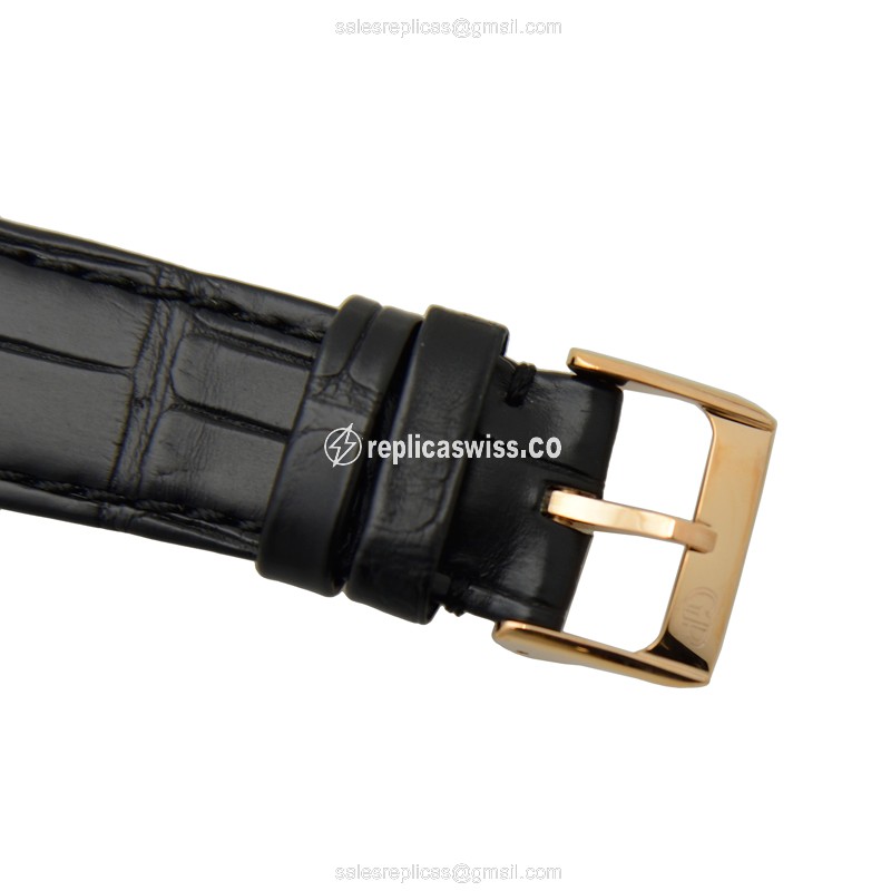 Girard Perregaux 1966 Replica - Automatic - 18kt Rose Gold - White Dial - Black Alligator Buckle - View 4