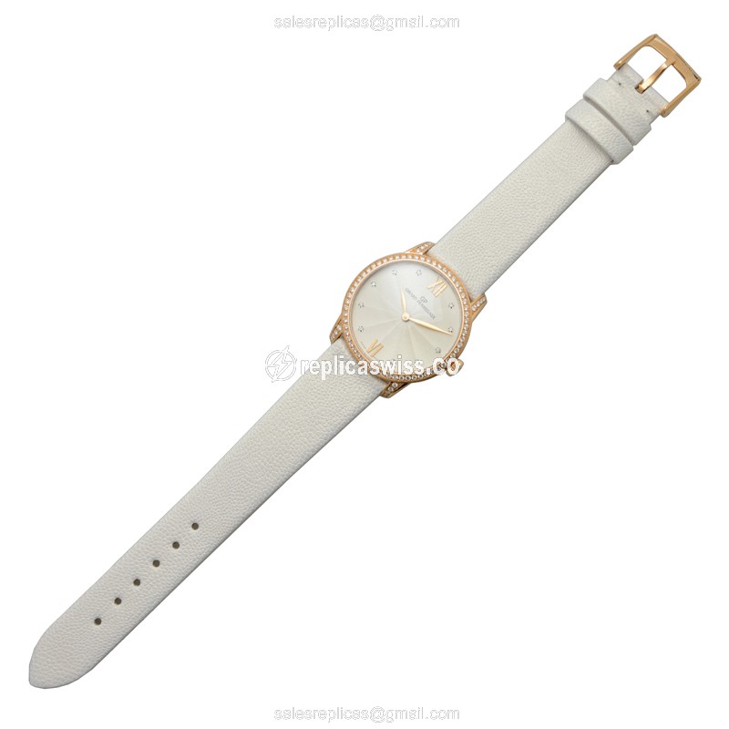 Girard Perregaux 1966 Replica - Automatic - 18kt Rose Gold Case - White Dial, Diamond - View 2