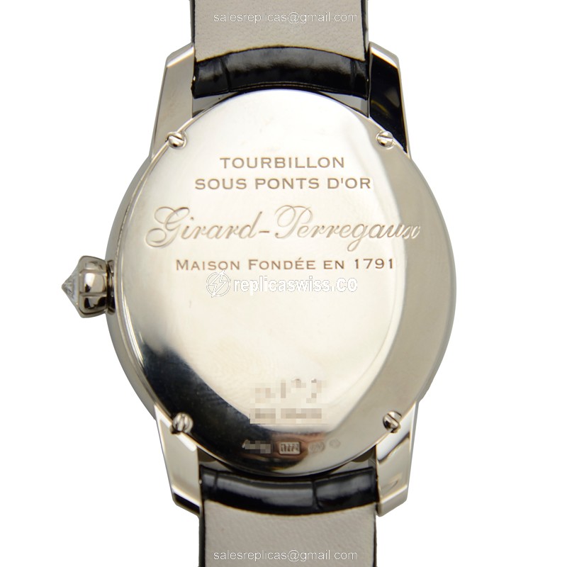 Girard Perregaux 99495D53B00ACK6A CATS EYE - Manual Wind - 18kt White Gold - Diamond Silver Dial - Black Alligator Strap - View 3